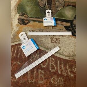 Lot of 2 iDesign Squeegees w/ Suction Storage Hook Shower Plastic Clear 12” NEW